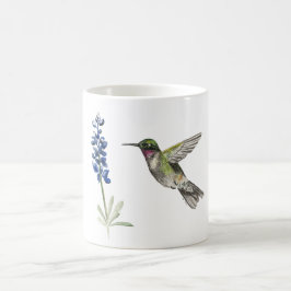 Taza De Café Hummingbird y Bluebonnet