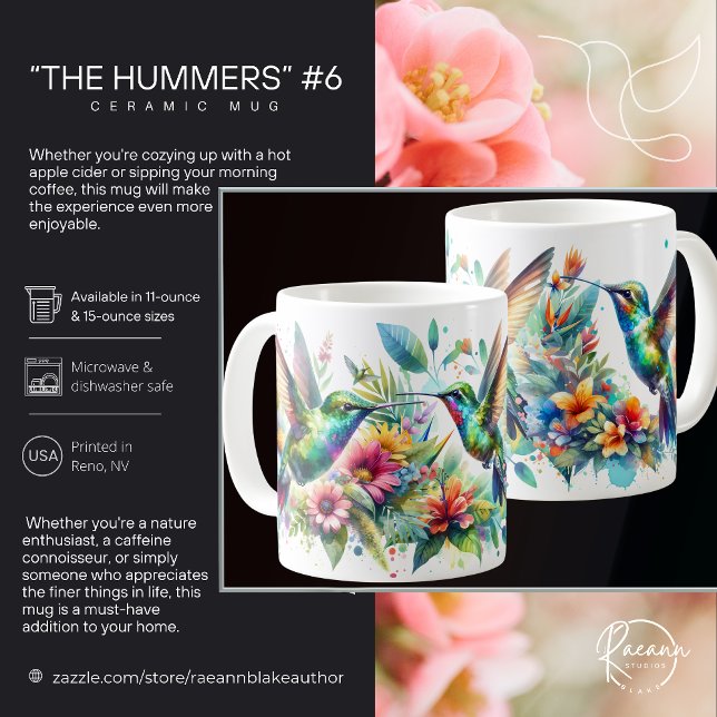 Taza De Café Hummingbirds Ceramic Mug (Subido por el creador)