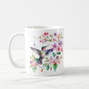 Taza De Café Hummingbirds Floral Wreath