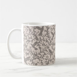 Taza De Café Hummingbirds follaje blanquecino