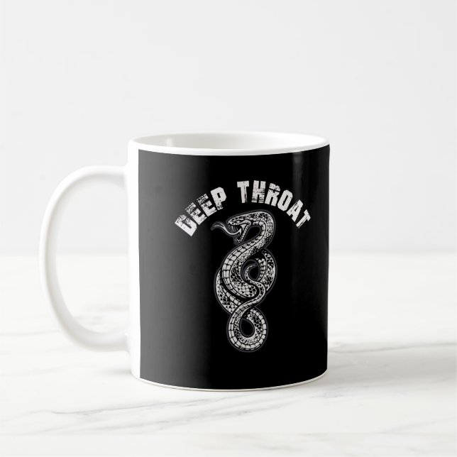 Taza De Café Humor adulto de serpiente de garganta profunda (Izquierda)