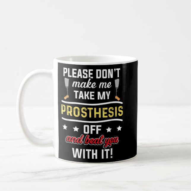 Taza De Café Humor amputado Beat Leg Arm Graciosos Regalos De R (Izquierda)