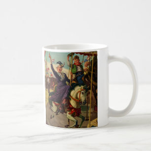 Taza De Café Humor Antiguo, Abuela en un Caballo de Carrusel