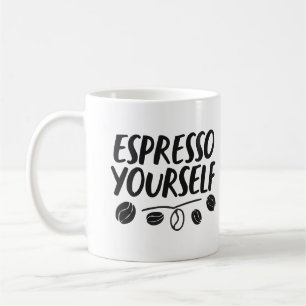 Taza De Café Humor barista "Espresso tú mismo" Pun Cita Mug
