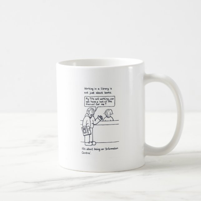 Taza De Café Humor bibliotecario (Derecha)