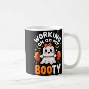 Taza De Café Humor Boo Trabajando En Mi Trasero Gimnasio Fitnes