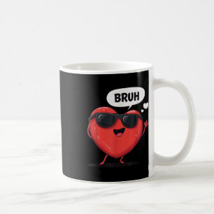 Taza De Café Humor cardíaco Día de San Valentín Bruh Meme Hombr