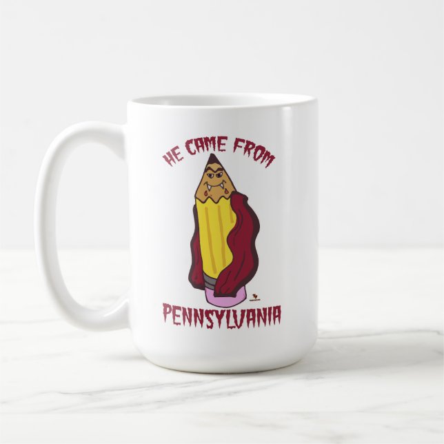 Taza De Café Humor Cheeky con lápiz de Pensilvania (Izquierda)
