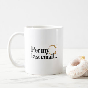 Taza De Café Humor Corporativo Pasivo Según Mi Último Correo El