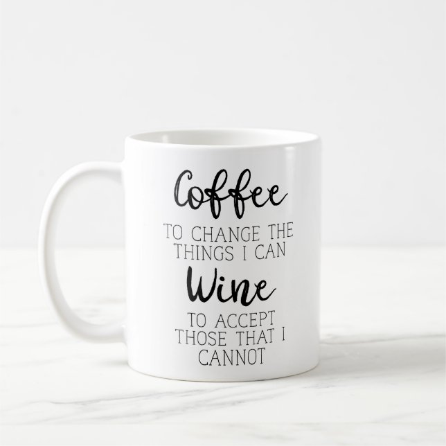 Taza De Café Humor de café y vino (Izquierda)