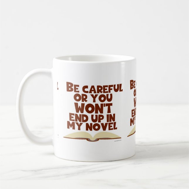 Taza De Café Humor De Caracteres Cuidadoso Escritor (Izquierda)