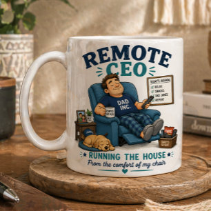 Taza De Café Humor de CEO Remoto – Arte de Vida de Papá Relajad