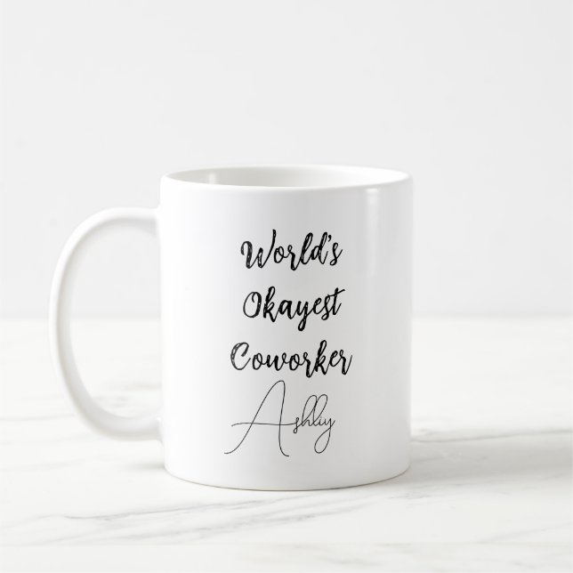 Taza De Café Humor de diversión de texto de personalizado del m (Izquierda)