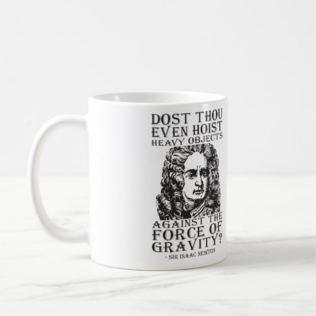 Taza De Café Humor de entrenamiento - ¿Te animas? Isaac Newton (Izquierda)