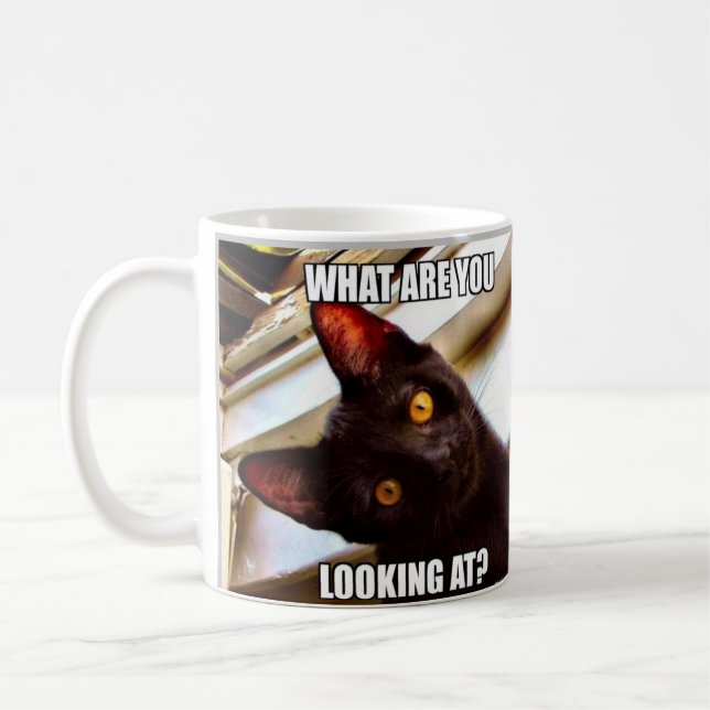Taza De Café Humor de gato café Mug (Izquierda)