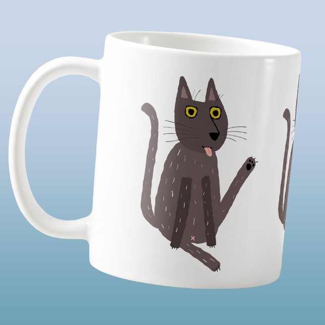 Taza De Café Humor de gato divertido (Funny cat humor mug)