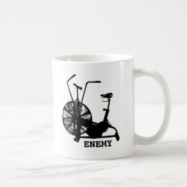Taza De Café Humor de gimnasio blanco negro entrenamiento diver
