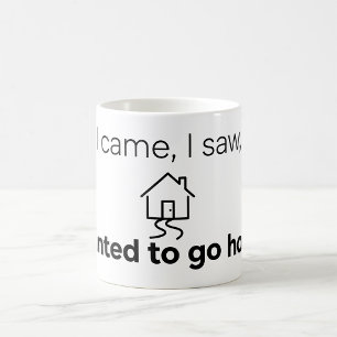 Taza De Café Humor de Introvertido Llegué Vi Quería Irme a Casa
