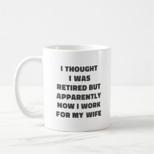 Taza De Café Humor de jubilación divertido marido esposa