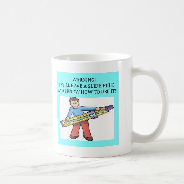 Taza De Café humor de la matemáticas de la regla de diapositiva (Derecha)