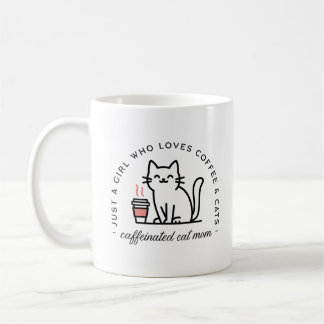 Taza De Café Humor de mamá de gato y adicta al café