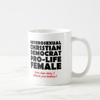 Taza De Café Humor de Mug cristiana ofensiva demócrata