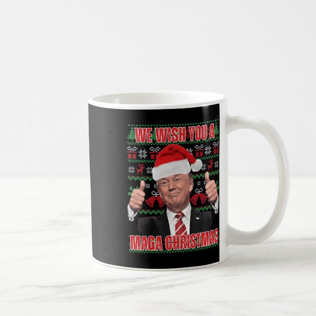Taza De Café Humor de Navidades de Santa Trump 2 (Derecha)