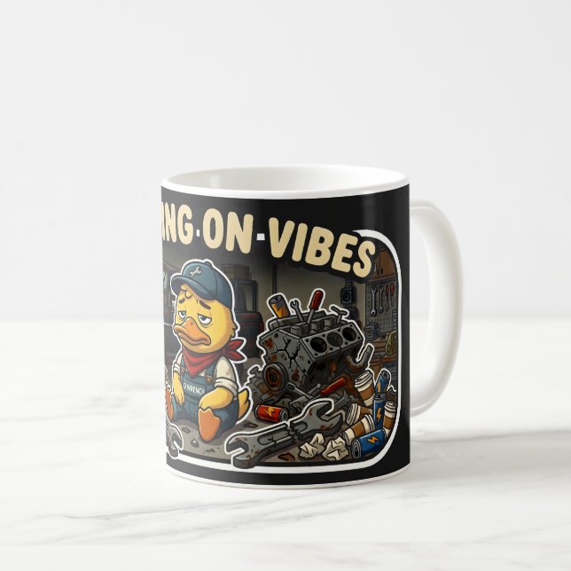 Taza De Café humor de pato (Anverso derecho)