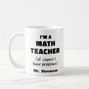 Taza De Café Humor de profesor de matemáticas divertido cita pe