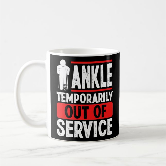 Taza De Café Humor de recuperación de ánkle roto Guerrero de án (Izquierda)