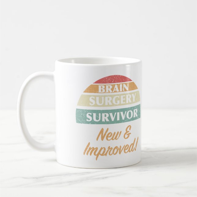 Taza De Café Humor de sobreviviente de cirugía cerebral (Izquierda)