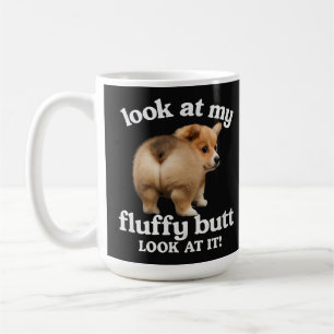 Taza De Café Humor de Trasero de Corgi Divertido - Mira Mi Tras