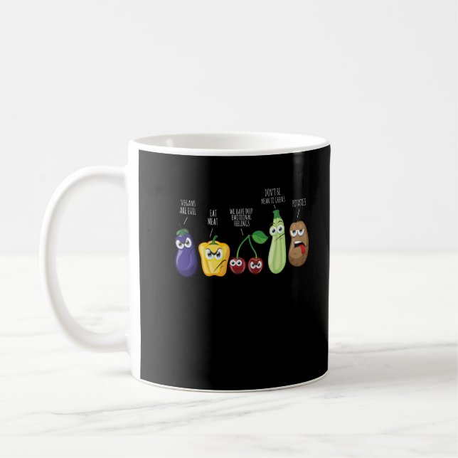 Taza De Café Humor de verduras divertidas citas sarcásticas (Izquierda)