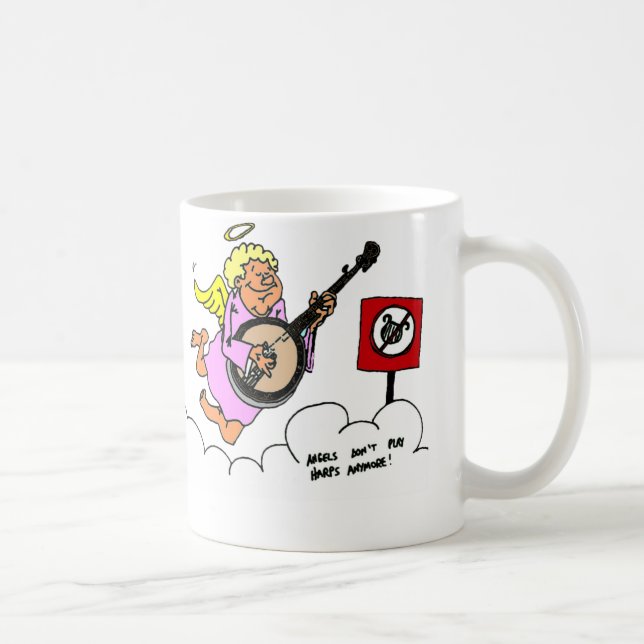 Taza De Café Humor del banjo del Bluegrass (Derecha)