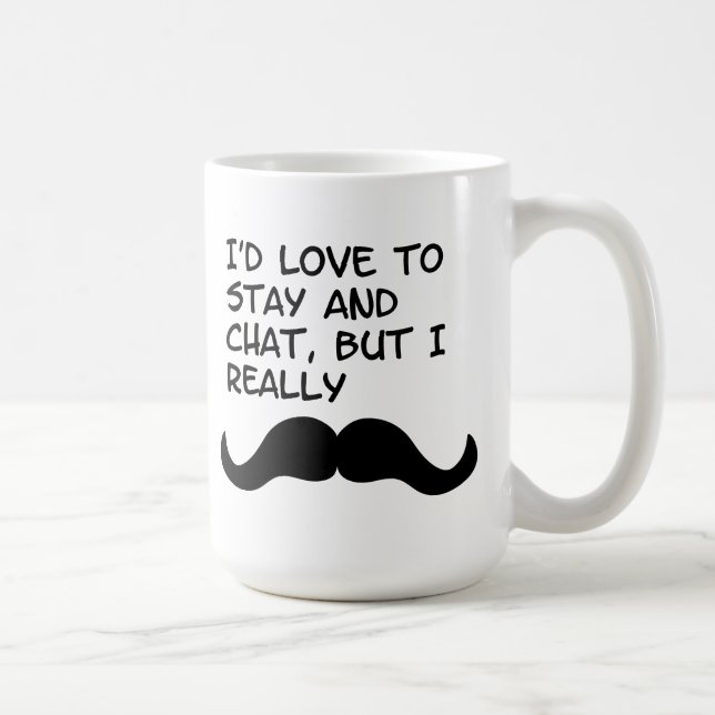 Taza De Café Humor del bigote (Derecha)