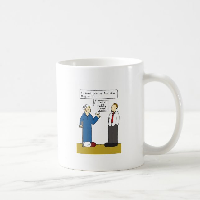 Taza De Café Humor del Personalizado de Salud y Seguridad (Derecha)