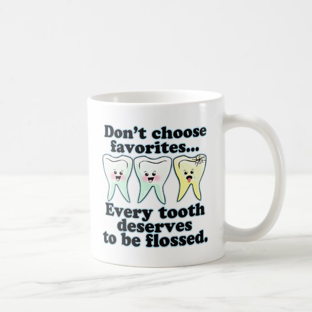 Taza De Café Humor dental divertido (Derecha)