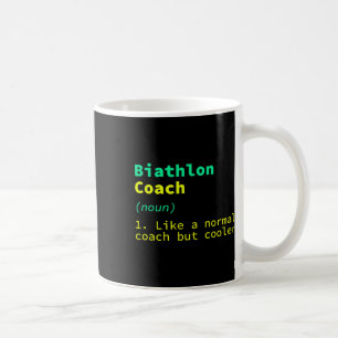 Taza De Café Humor divertido de biatlón de definición de entren