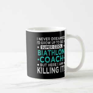 Taza De Café Humor divertido de biatlón invierno de entrenador
