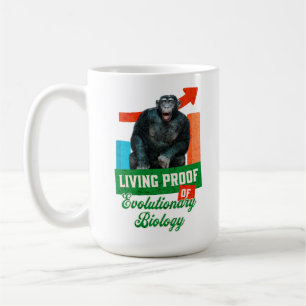 Taza De Café Humor divertido de biología evolutiva de chimpancé