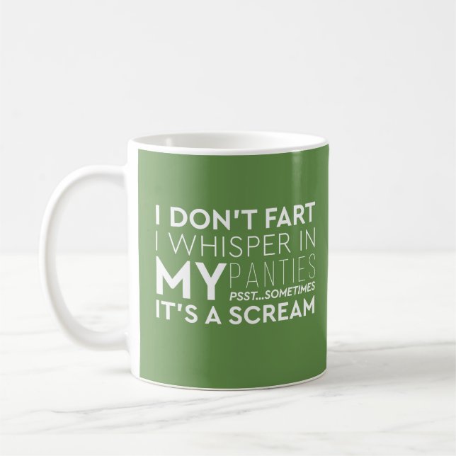 Taza De Café Humor divertido de la cita no hago fart café del (Izquierda)