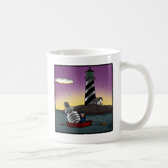Taza De Café Humor divertido en el faro (Derecha)