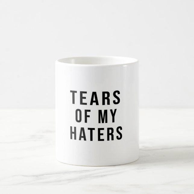 Taza De Café Humor divertido LÁGRIMAS DE MIS ODIADORES (Centro)