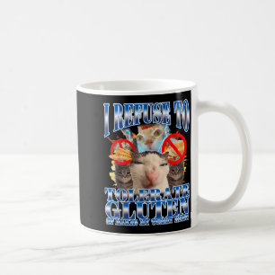 Taza De Café Humor Divertido Me niego a tolerar el gluten Meme