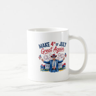 Taza De Café Humor Divertido Trump Haz El 4 De Julio Grande De