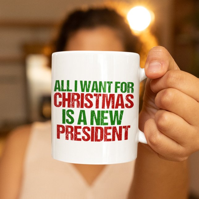 Taza De Café Humor electoral gracioso de Navidades políticos (Subido por el creador)