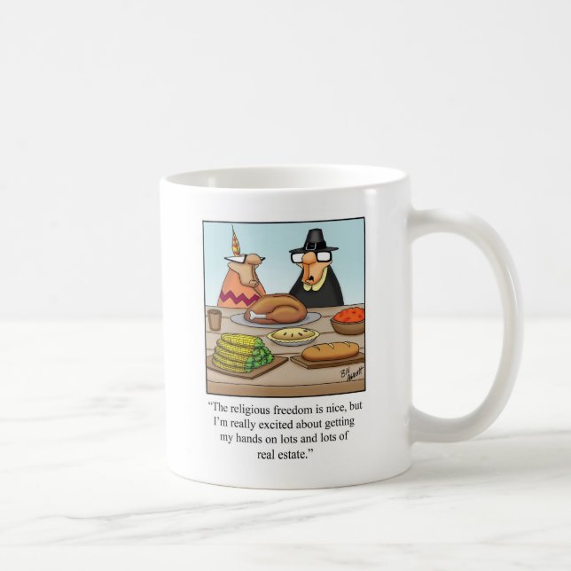 Taza De Café Humor gracioso de Acción de Gracias Mug Gift (Derecha)