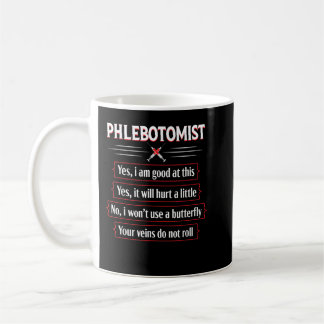 Taza De Café Humor gracioso Nur de un técnico de flebotomía