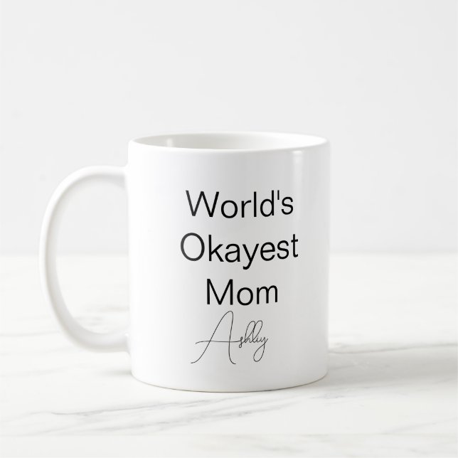 Taza De Café Humor gracioso personalizado a la madre más pobre  (Izquierda)