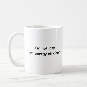 Taza De Café Humor gracioso Witty Ceramic Lazy Person Classic